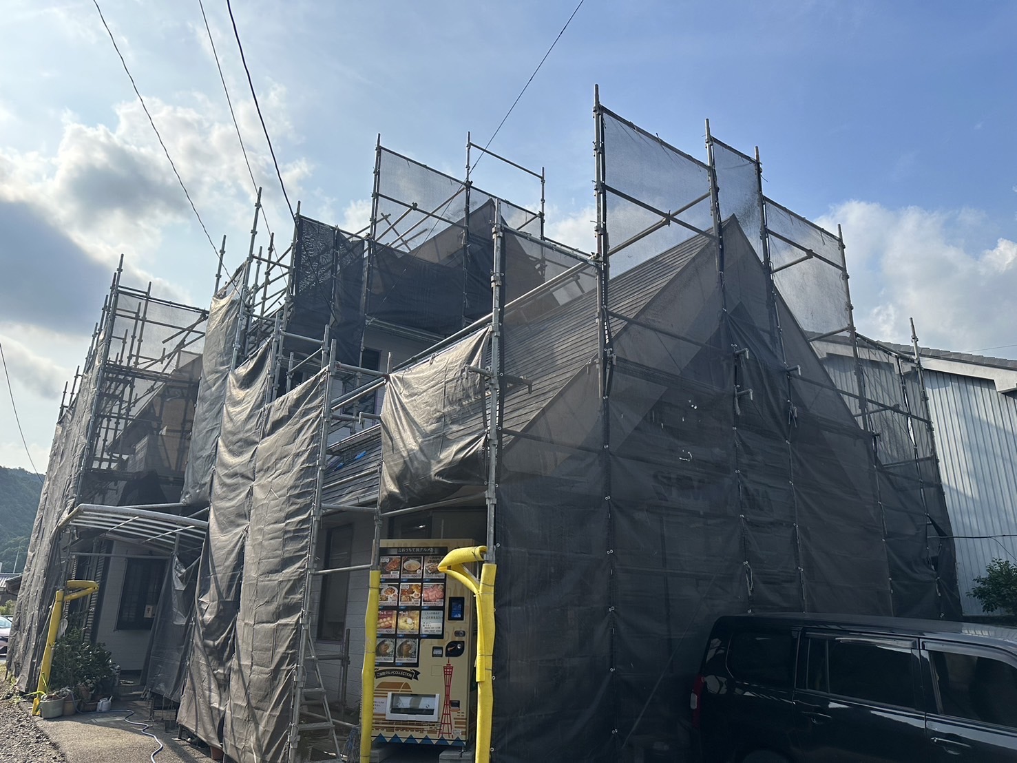 只今施工中！新城市 S様邸外壁屋根塗装防水工事