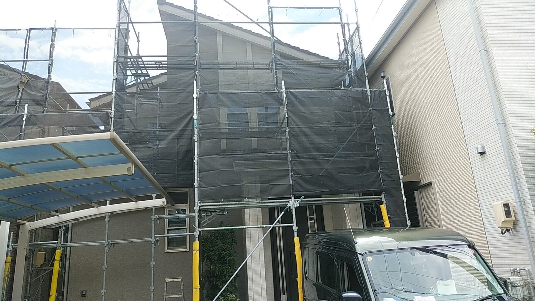 只今施工中！豊橋市 Y様邸外壁塗装工事