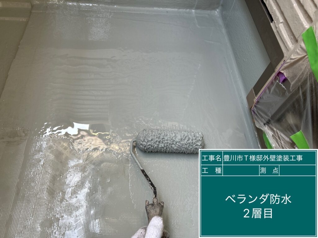 ウレタン防水2層目塗布
