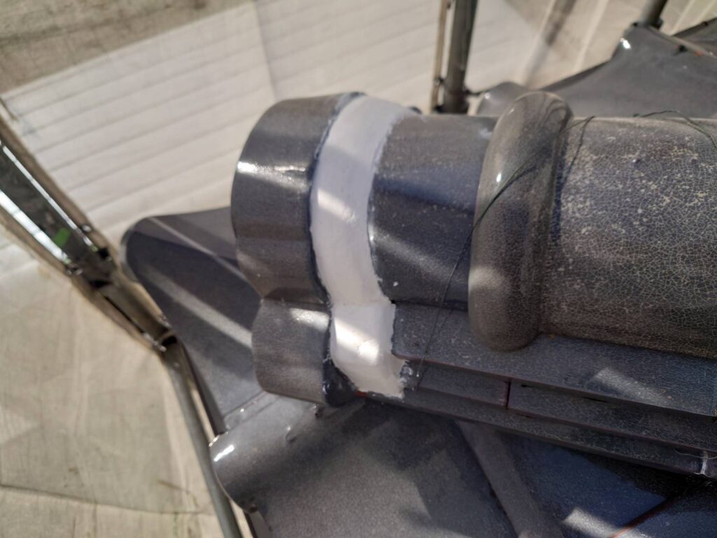 鬼瓦漆喰の施工後