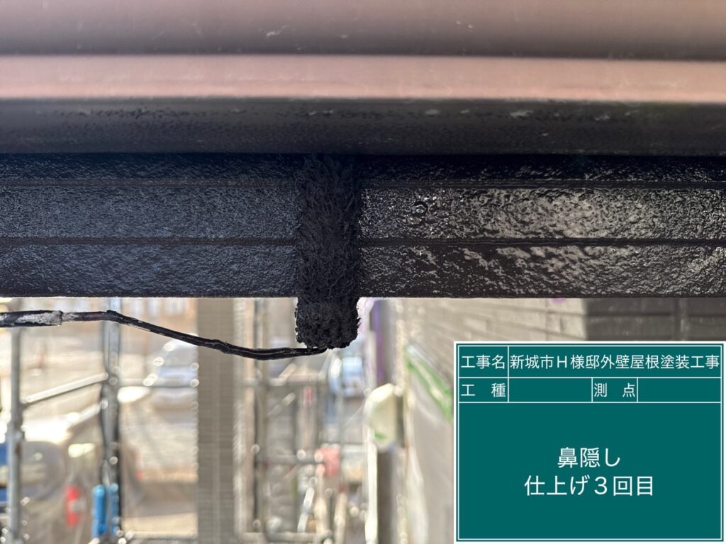 鼻隠し仕上げ3回目塗布