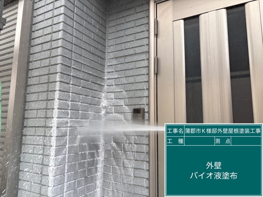 壁バイオ液塗布