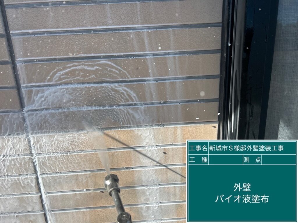 壁バイオ液塗布