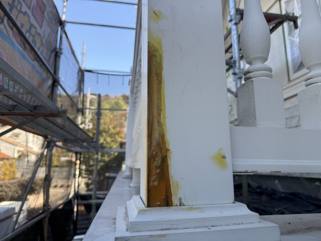 装飾柱欠損部補修