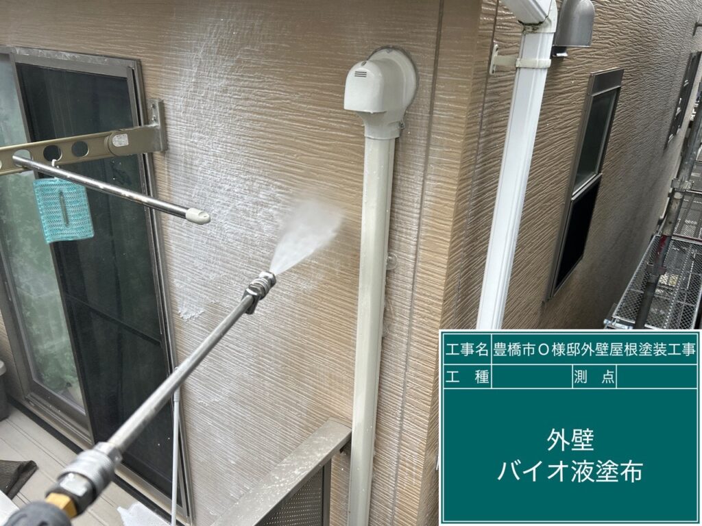 壁バイオ液塗布