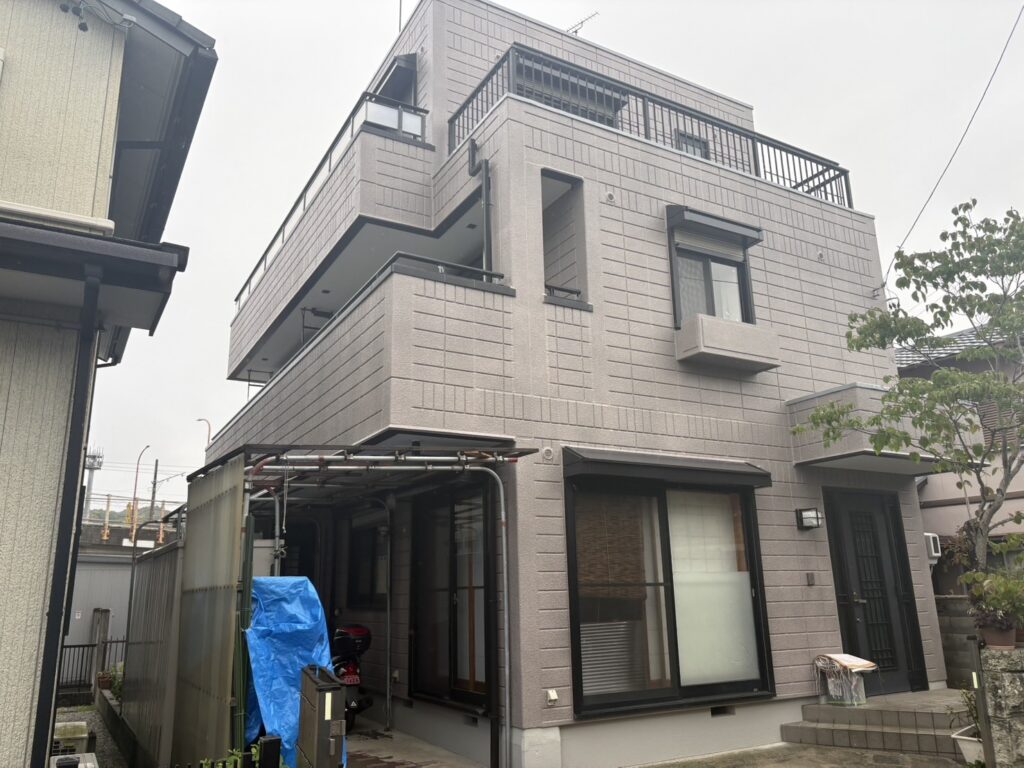 豊川市 H様邸(へーベルハウス) 外装リフォーム／外壁塗装・防水工事