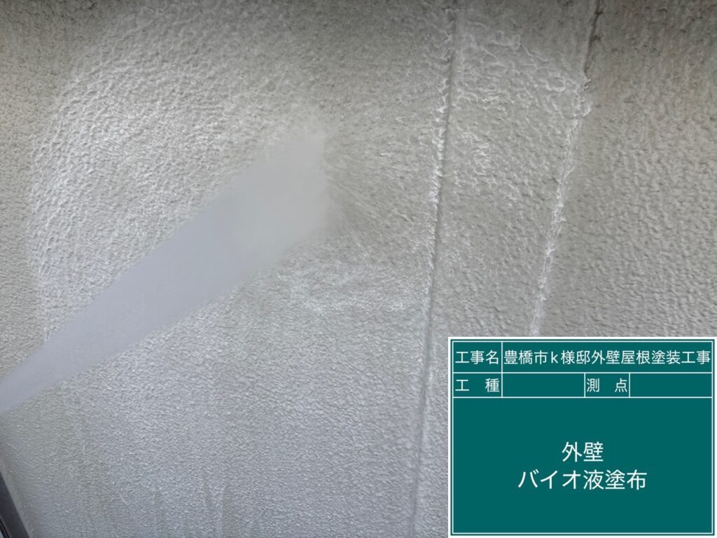 壁バイオ液塗布